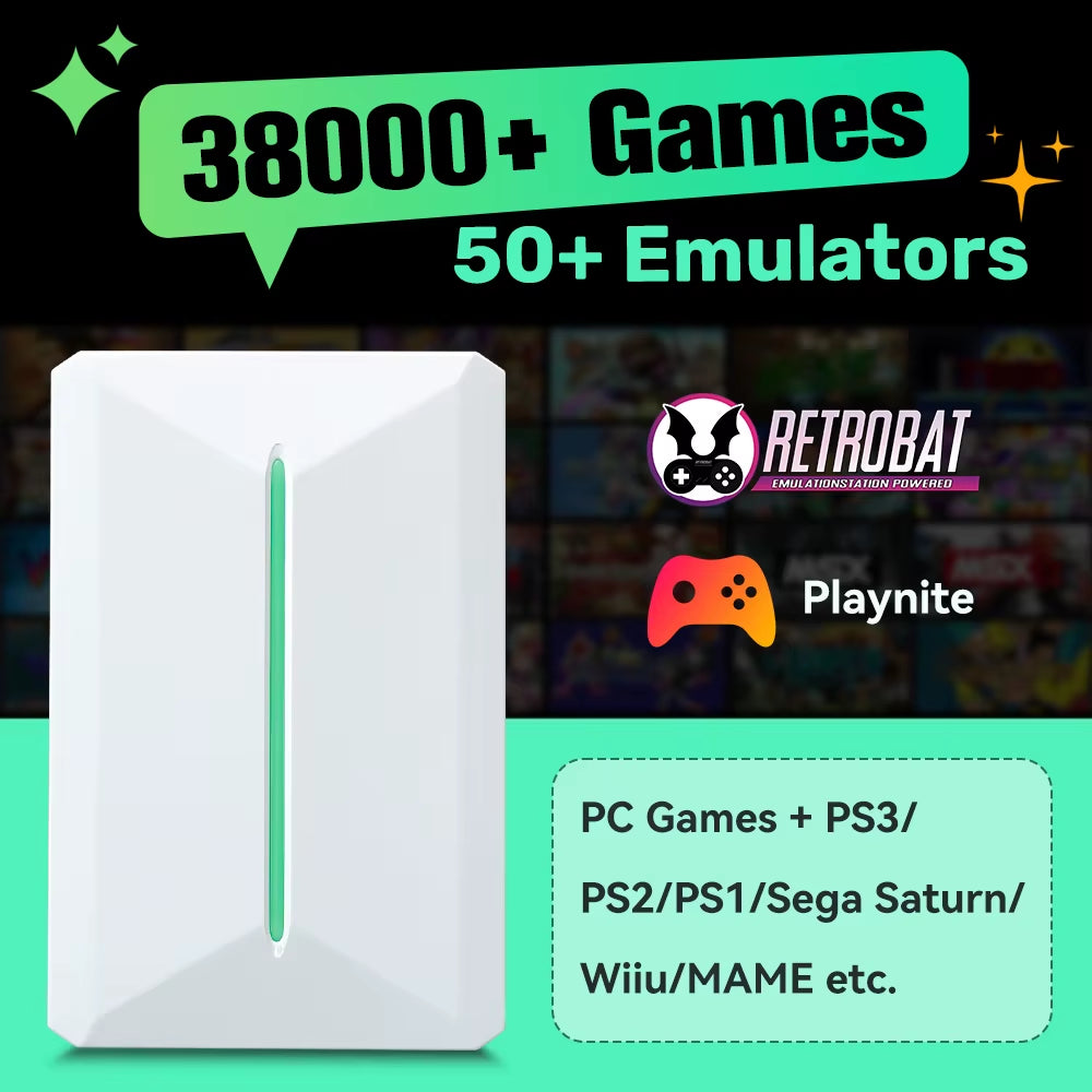 Pc/Retro Game Consoles&Hard Drive for Ps3/Ps2/Ps1/Switch/Dreamcast/Saturn/Wiiu with 38000+ Games&42 PC Games for WIN Pc/Laptop